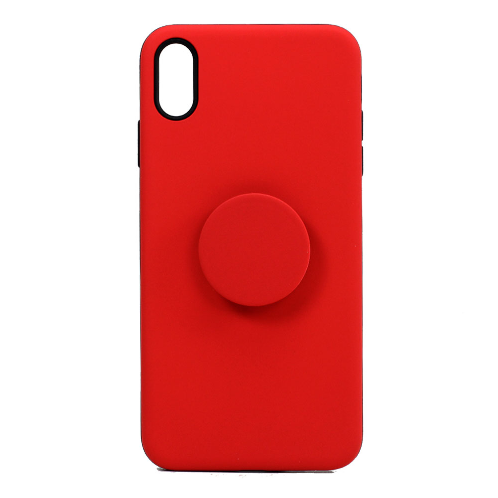 iPHONE Xs / X Pop Up Grip Stand Hybrid Case (Red)